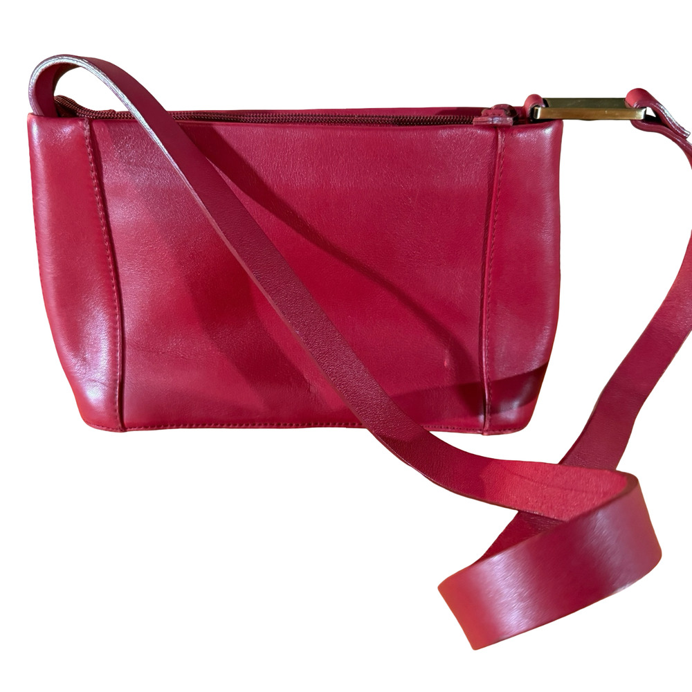 Etienne Aigner Womens Red Small Shoulder Bag Purse Handbag Leather sz 9.5x6x3